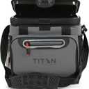Titan Deep Freeze Coolers - Zipperless Hardbody Cooler - Deep Freeze Insulation, HardBody Liner, and SmartShelf (Sharkskin Gray)