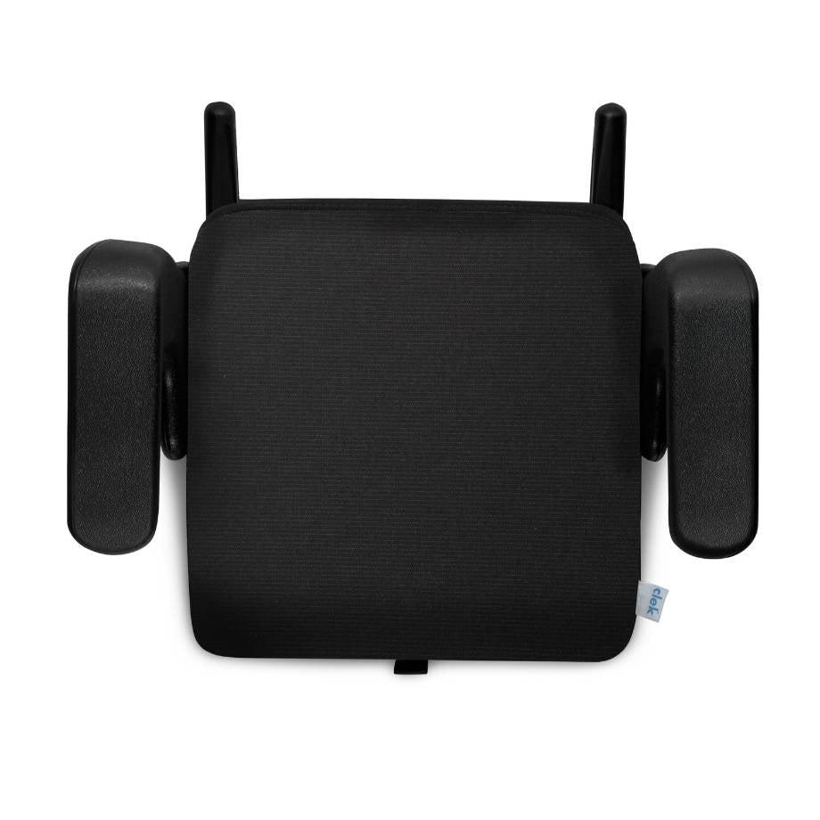 Clek Olli Backless Booster Seat with Extra Padding, Comfort Cube Construction, Quick-Release Strap, Rigid Latch System, and Flame Retardant-Free, Railroad