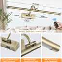 Tassuowell Antique Bronze Picture Light, 23.6 Inch Remote Control Painting Lights for Wall Cordless, 3CCT Dimmable Wall Lights for Pictures, Rechargeable Art Light for Pictures On Wall with Timer