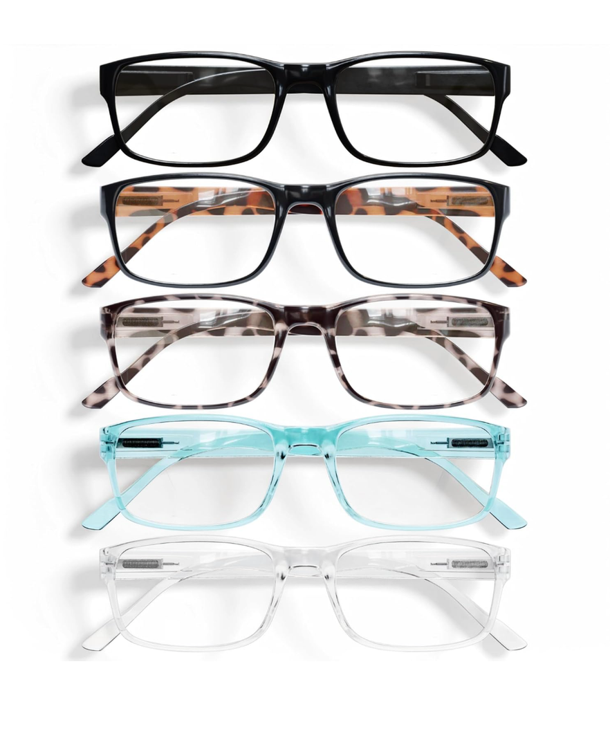 Gaoye Professional Reading Glasses for All Day - Computer Readers with Blue Light Protection - Value Pack, +1.0
