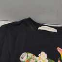 GG Athena Flower Print Sweatshirt in Black, SIZE M