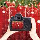 YYNXSY Fabric Red Merry Xmas Background Christmaspodcast Backdrop for Winter New Year Eve Photography Family Party Birthday Glitter Bokeh Sparkle Baby Shower Decoration Photo Booth Props 7X5FT YY-3570