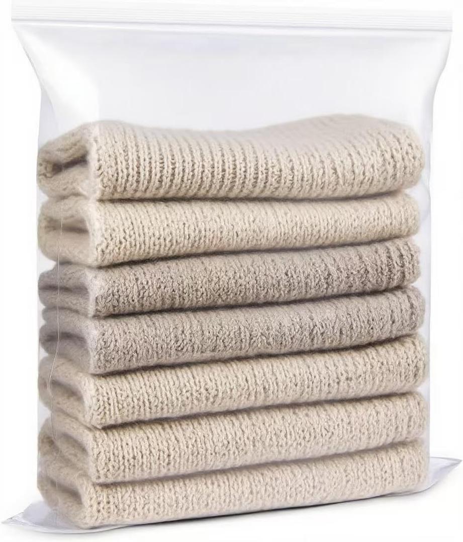 18 x 24" Large Plastic Storage Bags With Zipper 5 Gallon Large Zipper Bags for Storage Moving, Travel and More (2 Mil Thick,25 pack)