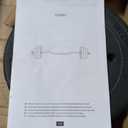 Yaheetech Barbell Set - Olympic Curl Bar & Weights (66LB, 55LB, 44LB) with Chrome Finish & Black Color