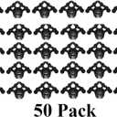 Plastic Roof Ice Guard Snow Guard Snow Stops for Standing Seam Metal Roofing - Multi-Color/Multi-Pack Listing (50, Black)