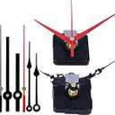 EMOON 2 Pack Silent Sweep Quartz Clock Movement Mechanism with 4 Hands, DIY Repair Replacement for Custom Clocks (Shaft Length 5/8 in)