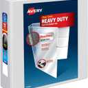 Avery Heavy-Duty View 3 Ring Binder, 4 Inch One Touch EZD Rings, 780-Sheet Capacity, 4.5 Inch Wide Spine, Customizable Clear Cover and Spine, 1 White Binder (79104)