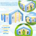 WELLFUNTIME Inflatable Kids Playhouse with Air Blower, 155 x 141 x 93 inches