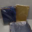 Yeaqee 24 Pack Metallic Paper Gift Bags with Handle and Tissue 9x7x3.1 Welcome Gift Thank You Bags for Wedding Father's Day Bridal Shower Groomsmen Birthday Party(Navy Blue, Gold)