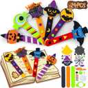 24 Piece Halloween Crafts for Kids Ages 4-8, DIY Bookmark Craft Bulk for Party Favors & Classroom Rewards