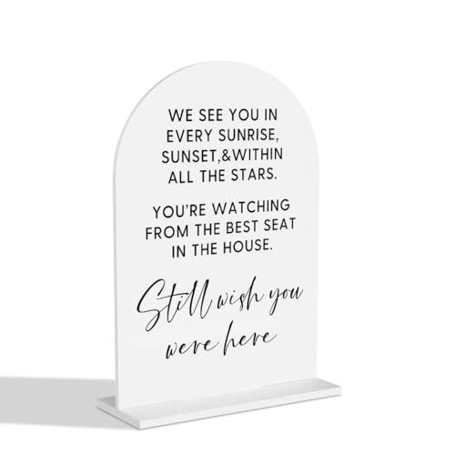 Wedding Memorial Sign Memory Table Sign for Wedding Clear Acrylic Decor In Memory of Sign for Ceremony Reception Event Party Decorations
