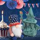 4th of July Patriotic Gnome Decorations, 2PCS Handmade Swedish Tomte Gnomes Plush Statue of Liberty Doll Table Ornaments for 250th Anniversary Independence Day Memorial Day Armed Forces Day