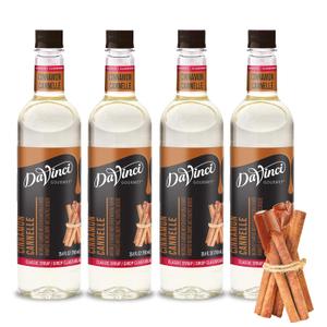 DaVinci Gourmet Classic Cinnamon Syrup, 25.4 Fluid Ounces (Pack of 4) (EXP 04/03/27)