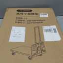 Folding Trolley for Moving, 220LBS Heavy Duty Luggage,4 Wheel Foldable, Includes Bungee Cord | 3-Position Handle & Fixed Base for Shopping, Office & Warehouse Use (Black, L)