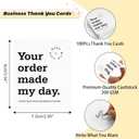 Anwyll Thank You Cards for Small Business,100Pcs Thank You Card for Packaging,Thank You for Supporting My Small Business Cards,White Thanks for Your Order Card for Customer Appreciation (3x3.5'')