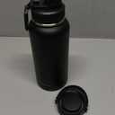 Navigate 32 oz Insulated Stainless Steel Sports Water Bottle with Spout & Handle Lids,Wide Mouth Water Jug with Double Walled Leak Proof Keep Cold for 24 Hrs Hot for 12 Hrs,Black