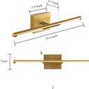24 Inch Brass Gold LED Bar Bathroom Vanity Light,360 Rotatable Vanity Light Fixtures with Pull Chain Over Mirror,4000K Modern Bathroom Sconces Wall Lighting Picture Light