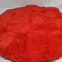 Gifeas Red Round Rug for Girls Bedroom, Fluffy Circle Carpet 46'' for Kids Room Decor Shaggy Circular Rug for Baby Nursery Dorm Upgrade Fuzzy Plush Rug for Living Room Cute Room Decor for Teens Baby