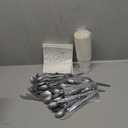 Juvale 144 Piece Silver Party Supplies for Wedding, Birthday - Silver Table Decorations with Plates, Napkins, Cups, and Cutlery (Serves 24) - Plates And Napkins Party Supplies