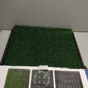 Powools Grass Pad for Dogs Potty - 3-Layer Reusable Dog Grass Pad with Tray, Washable Artificial Grasses Dog Potty Tray with Drainage Holes, Indoor & Outdoor Grass Pee Pad for Dogs, 30" x 20"