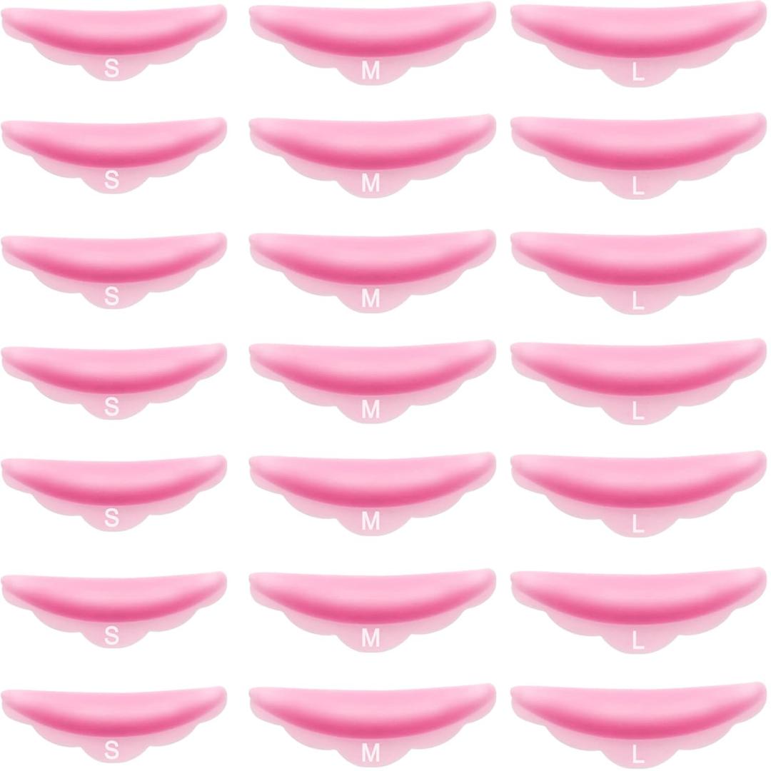 Hicarer 48 Pieces Lash Lift Rods Silicone Eyelash Pads Raise Eyelashes Perming Curler Rods (Small, Medium, Large), Silicone Lash Lift Shields for Eye Supplies Makeup Tool(Pink)