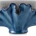 Uiddo Ceramic Sponge Holder, Sponge Holder for Kitchen Sink, Compact Sink Caddy Organizer-Scouring Pad and Dish Sponge Holders, Farmhouse Kitchens Decor Cute Kitchen Gadgets Accessories(Blue)