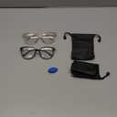 Gaoye Blue Light Blocking Glasses - Trending Round TR90 Frames, Metal Arms, UV400 Protection - Matching Soft Case (2-black+pink)