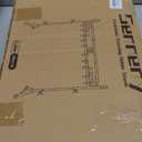 Senneny Christmas Stocking Holder Stand with 10 Hooks, Classic Metal Art Stocking Holder Stand Hangers - Easy Assembly and Stand, Black