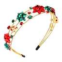 Christmas Headbands for Women, Multi Layer Crystal Bow Hairbands for Holiday Party Hair Accessory Gifts