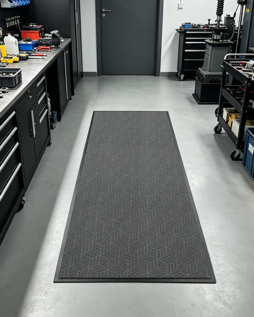 3' x 5' Non-Slip Commercial Entrance Rug, Heavy Duty Door Mat for Indoor Outdoor Entryway, Rubber Backed Walk Off Mat for Business, Garage, Office, Industrial Entry, Garage Runner for Front Door