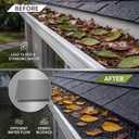 Gutter Guard - Universal Fit for 4, 5, 6 Inch K-Style Gutters - Black Coated Steel Micro Mesh - Snap-in Interlocking Leaf Filters - Durable Rain Gutter Screens for Debris 20 Pack