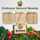 Brheez Bamboo Plates Disposable Palm Leaf Plates | 10 inch bamboo dinner plates | Eco Compostable Biodegradable Plates 50 Peice