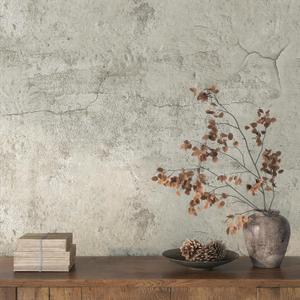 FunStick 24"x200" Grey Cracked Concrete Peel and Stick Wallpaper for Bathroom Bedroom Accent Wall Paper Waterproof Removable Vinyl Industrial Grey Cement Contact Paper for Countertops Kitchen Cabinets