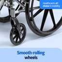 Medline Lightweight Wheelchair for Adults With Swing-Back, Desk-Length Arms, Elevating Leg Rests; 16"W x 16"D Seat