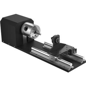 OMTech Rotary Cutter and Engraver Attachment with 3-Jaw Chuck and 2-Phase Stepper Motor for 50W 60W 80W 100W 130W CO2 Laser Engraving Machines Rotary Tool Accessory Kit for Wood and More