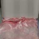 VACVELT 3-Piece Satin Fitted Sheet Set Queen Size, Pink Bottom Bed Sheet with 2 Pillowcases, Similar to Silk Sheets, Luxury & Silky Bedding Set, 15 Inch Deep Pocket