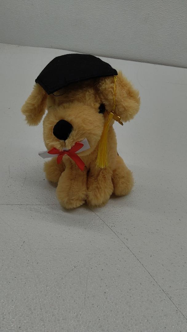 Graduation Dog Puppy with cap and certificate soft plush toy (2025)
