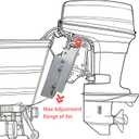 4" Adjustable Outboard Motor Jack Plate, Setback Aluminum Jack Plate for Boat Steering System (JP5400C)