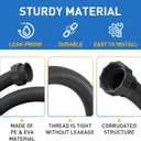 Pool Hoses for Above Ground Pools, 10 Ft Swimming Pool Replacement Hose, 1.5 Inch Diameter, Compatible with 29060E Filter Pumps & Saltwater Systems, Black