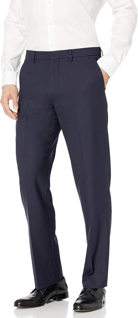 Amazon Essentials Men's Classic-Fit Wrinkle-Resistant Stretch Dress Pants (34W x 30L, Navy)