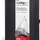 KINGART Hardcover Sketchbook, 1-Pack, 8.5" x 11"