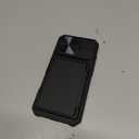 for iPhone 16 Pro Case Wallet, Built-in Card Holder (4-5 Cards), Slide Camera Cover, Military Grade Drop Protection, Rugged Heavy Duty Men Women Protective Phone Case for iPhone 16 Pro, Black