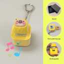 Oink Pig Keychain -USB-C Rechargeable Keyboard Fidget Fidget Toy with Colorful Lights, Stress Relief & Anxiety Buster for Adults (Oink Pig)