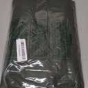 MooMee Flat Top Sheet Only 100% Washed Cotton Linen Like Textured Breathable Durable Soft Comfy (Olive Green, Queen)