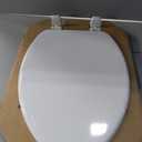 Bemis 1400TTA Economy Durable Wood Toilet Seat, Made in USA, Elongated, White