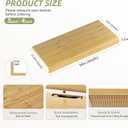 Wire Shelf Covers,34" W x 16" D,4pcs,Natural
Bamboo Wire Rack Covers for Pantry and Closet,Tool-Free,Snap-On,Durable