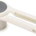 Joseph Joseph Helix Potato Ricer Masher Ergonomic Twist-Action Hand Manual Stainless Steel For Mashed Potato, Vegetable Purees, Stainless Steel, White