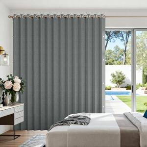 HMYI Interiors Vertical Shades, Fabric Shades for Sliding Glass Doors, Patio Doors & Large Windows for Home or Office, 1 Panel, W100 x L84, Grey