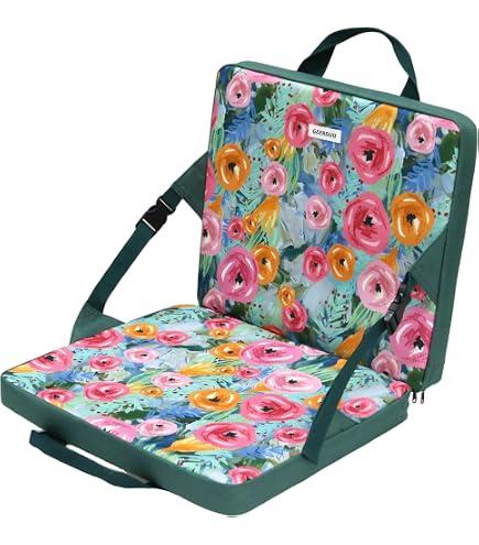 Indoor & Outdoor Folding Chair Cushion Without Back Support, Foldable Portable Stadium Seat,Chair Cushion for Sports Events, Outing, Travelling，Hiking, Fishing