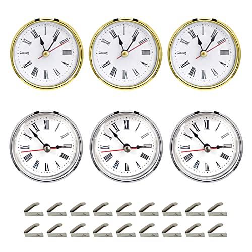 SHOSKY 6pcs Clock Parts for Clock Resin Mold,Clock Pieces for Clock Epoxy Casting Resin Mold